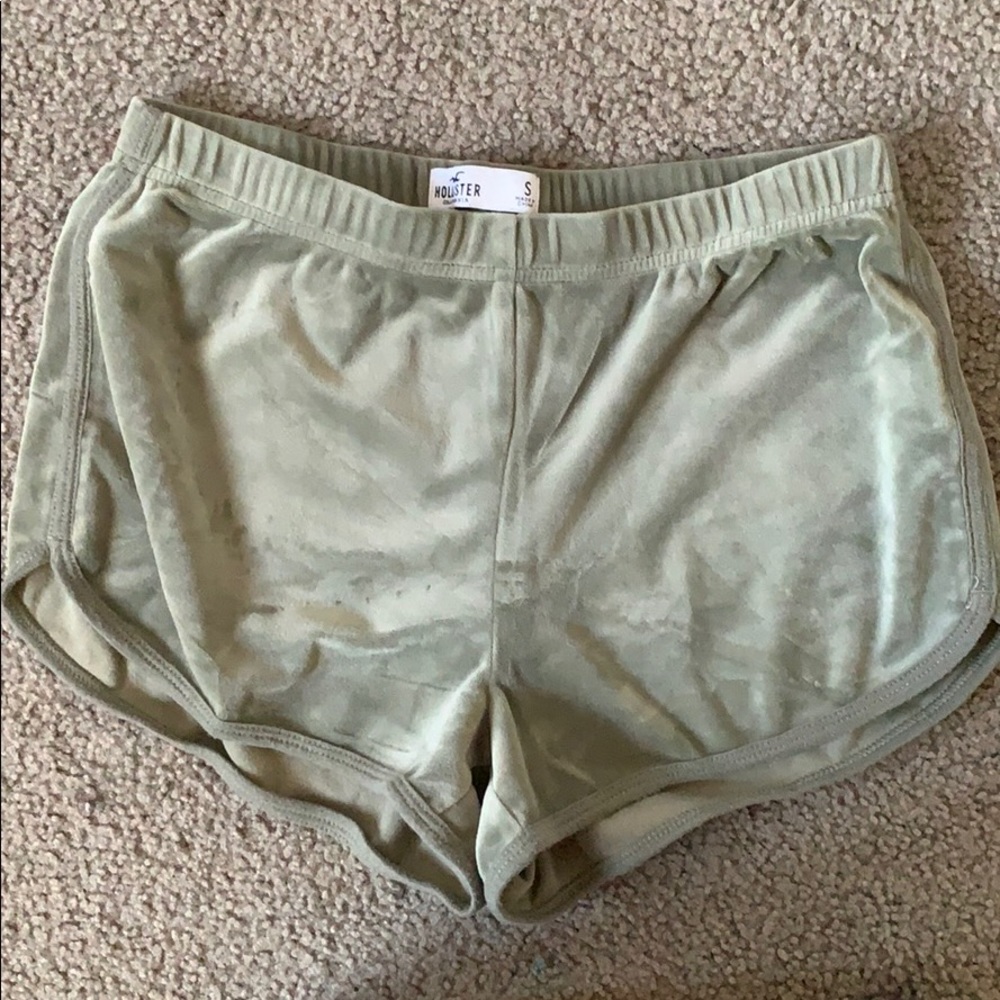 green velvet hollister sleep shorts